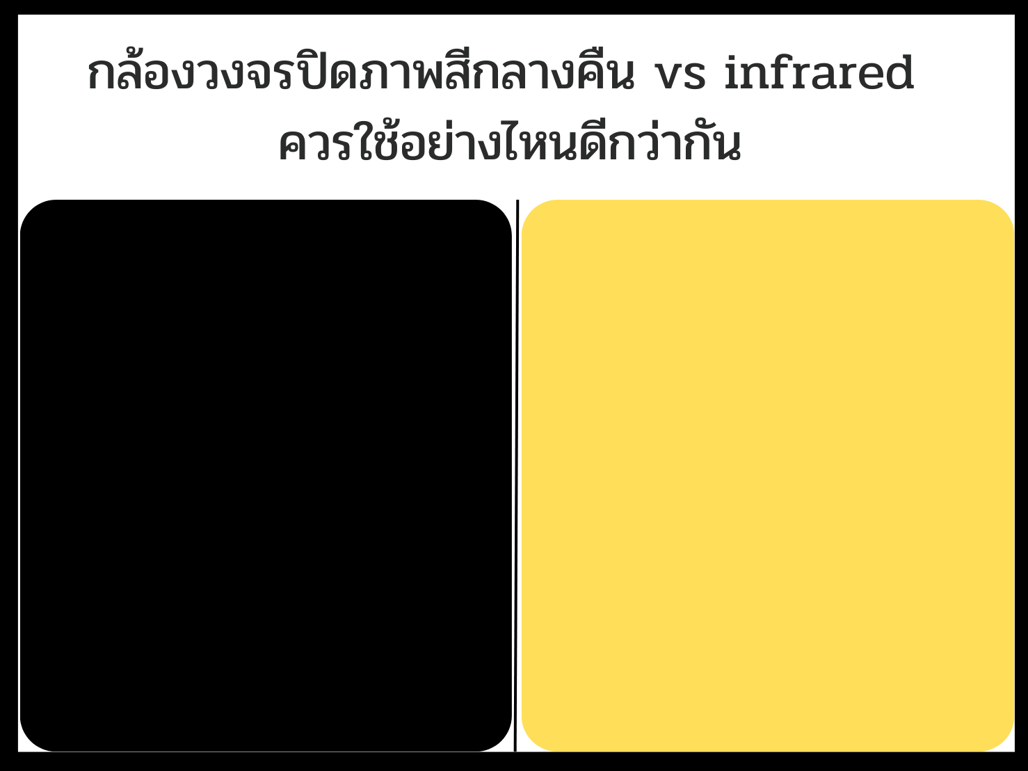 กล้องวงจรปิดภาพสีกลางคืน vs infrared ควรใช้อย่างไหนดีกว่ากัน
