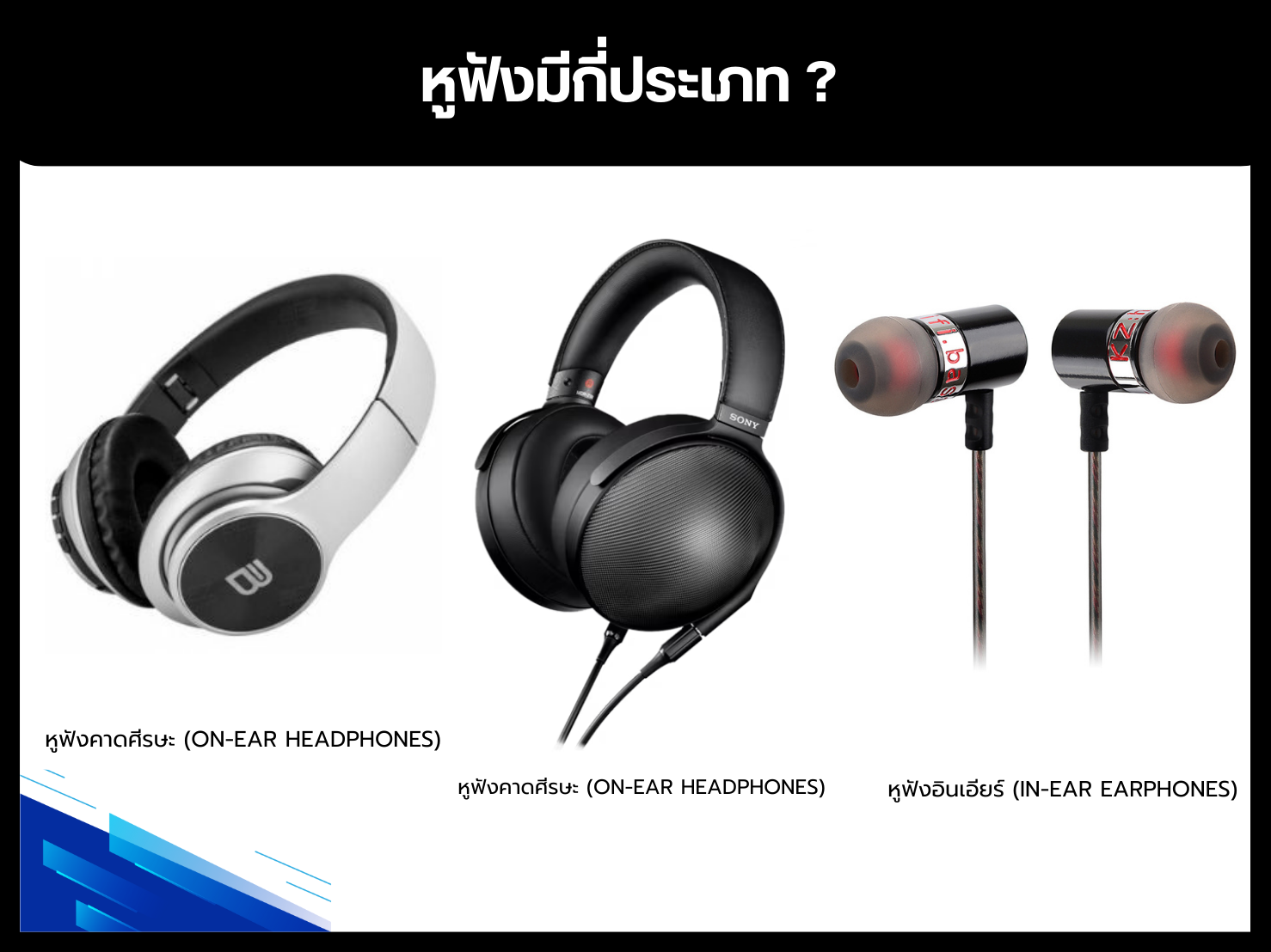 หูฟังมีกี่ประเภท ?